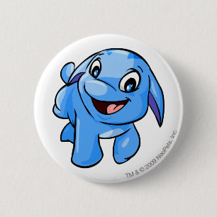 Badge Rond 5 Cm Bleu de Poogle
