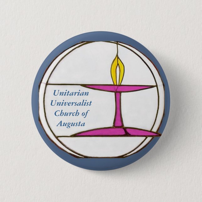 Badge Rond 5 Cm Bleu d'UUCA (Devant)