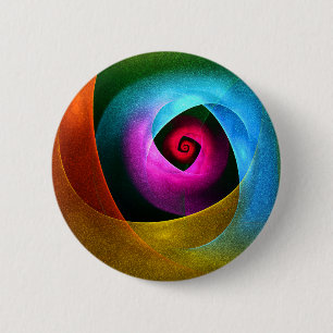Badge Rond 5 Cm Bleu orange rose moderne Art Abstrait Motif #24