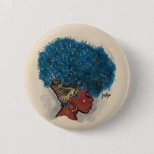 Badge Rond 5 Cm Bleu pour des boutons
