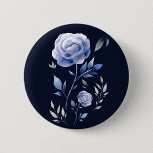 Badge Rond 5 Cm bleu poussiéreux rose bleu marine bleu élégant flo