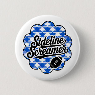 Badge Rond 5 Cm Bleu Royal Vichy Jour de Match de Football