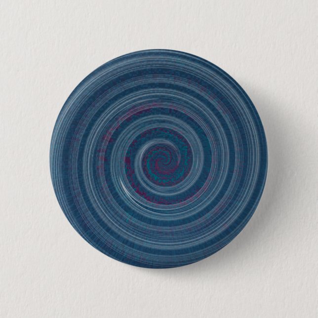 Badge Rond 5 Cm bleu spiral - hypnotique (Devant)