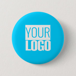 Badge Rond 5 Cm bleu vif - ajoutez votre logo