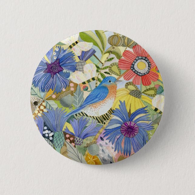 Badge Rond 5 Cm Bleubird/Meadow (Devant)