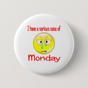 Badge Rond 5 Cm Bleus de lundi