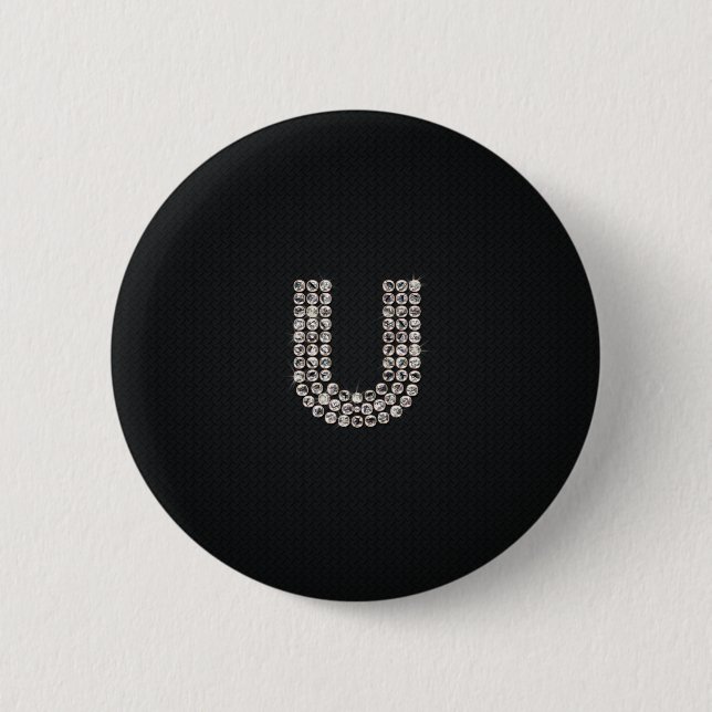 Badge Rond 5 Cm bling - U (Devant)