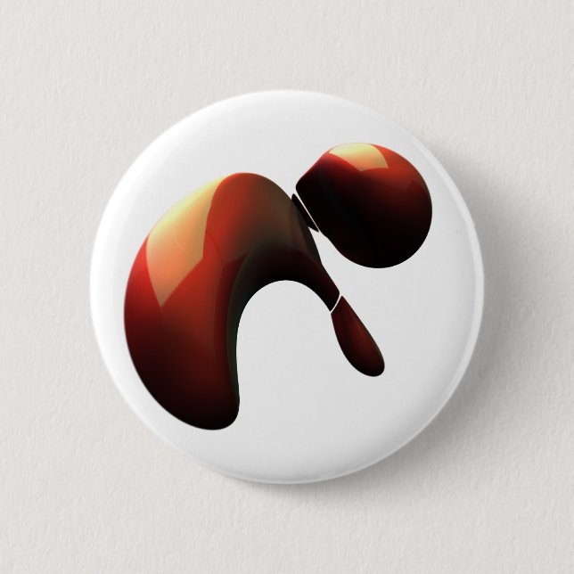 Badge Rond 5 Cm Blipbop dans le blanc (Devant)