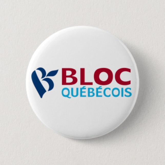 Badge Rond 5 Cm Bloc Québécois (Devant)