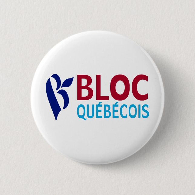 Badge Rond 5 Cm Bloc Quebecois (Devant)