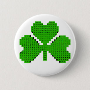 Badge Rond 5 Cm Blocs de construction shamrock Dessin