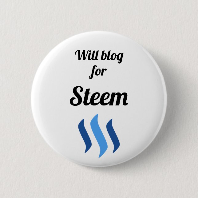 Badge Rond 5 Cm Blog pour Steem (Devant)