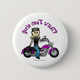 Badge Rond 5 Cm Blonde Biker