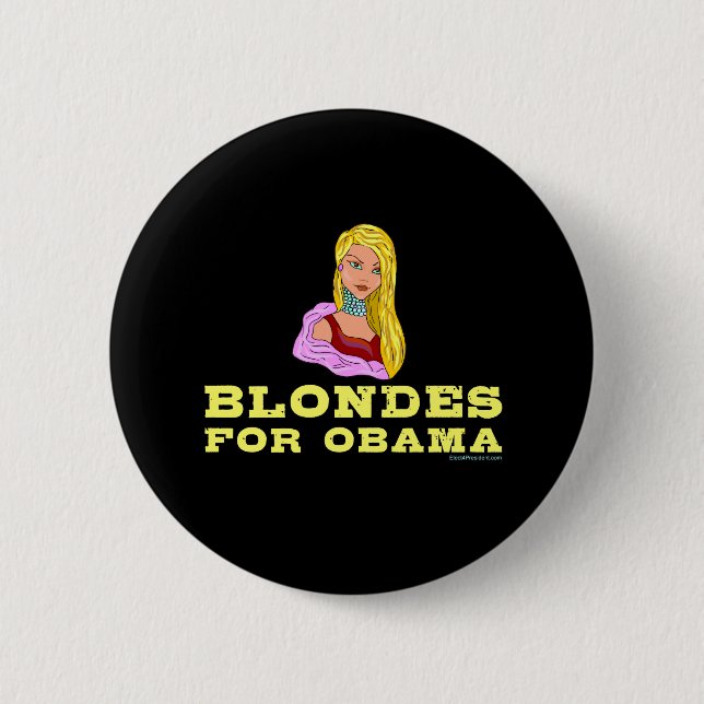 Badge Rond 5 Cm Blondes pour le bouton d'Obama (Devant)