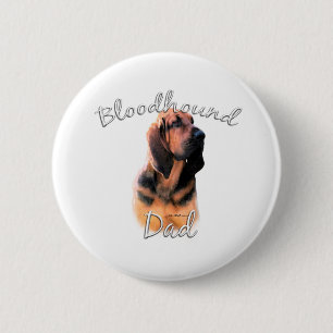 Badge Rond 5 Cm Bloodhound Papa 2