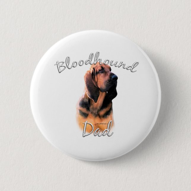 Badge Rond 5 Cm Bloodhound Papa 2 (Devant)