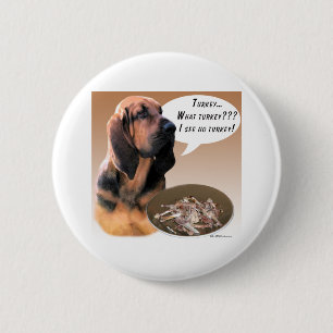 Badge Rond 5 Cm Bloodhound Turkey - Bouton