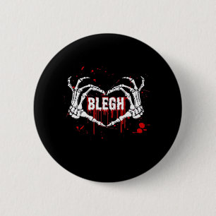 Badge Rond 5 Cm Bloody Breakdown, Skeleton Heart Hands Emo, Metalc