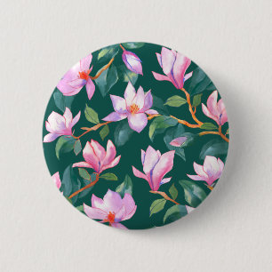 Badge Rond 5 Cm Blooming magnolia