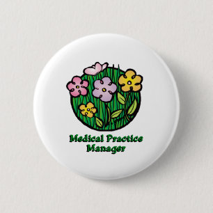 Badge Rond 5 Cm Blooms Médicale Practice Manager