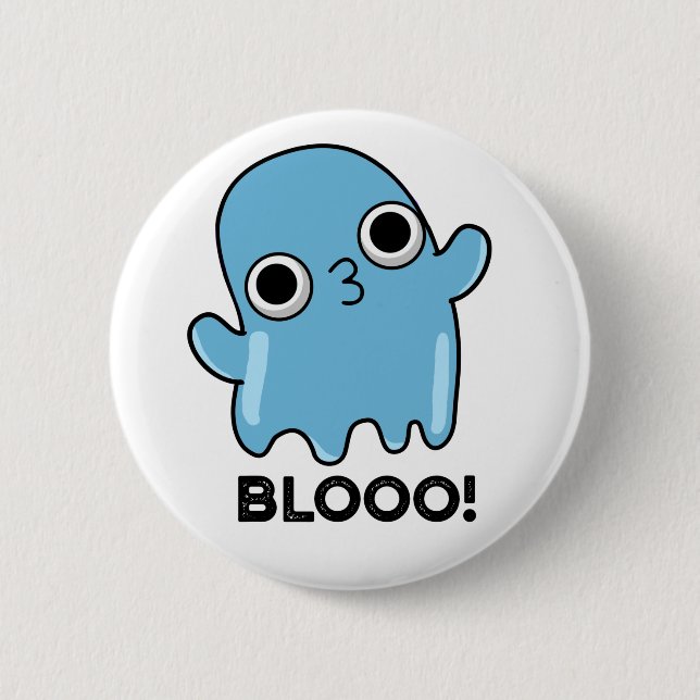 Badge Rond 5 Cm Blooo Funny Blue Ghost Pun (Devant)