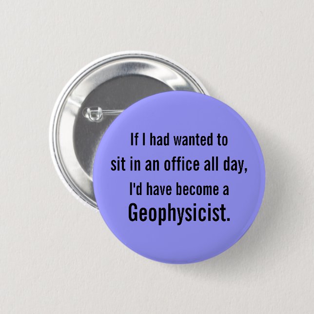 Badge Rond 5 Cm Bloqué au bureau - Personnalisable (Devant & derrière)