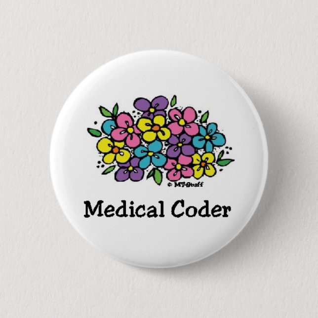 Badge Rond 5 Cm Bloques de codeur Médicales1 (Devant)