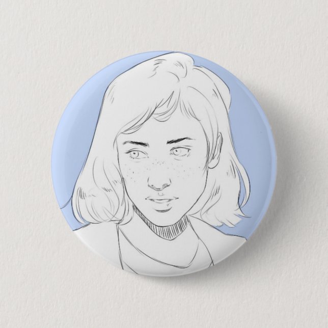 Badge Rond 5 Cm Blue (Devant)