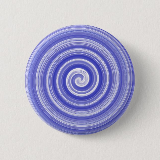 Badge Rond 5 Cm Blue and white spiral pattern (Devant)