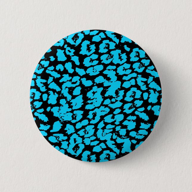 Badge Rond 5 Cm Blue Animal Spots Abstract (Devant)