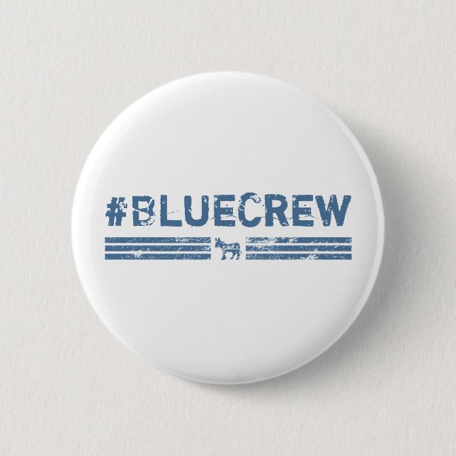 Badge Rond 5 Cm Blue Crew Democrat (Devant)