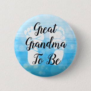 Badge Rond 5 Cm Blue Ombre Grande grand grand-mère pour être Baby
