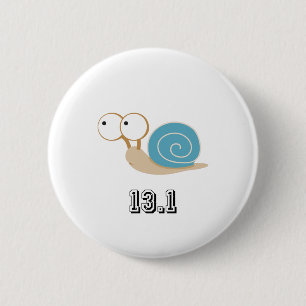 Badge Rond 5 Cm Blue Snail 13.1 (demi-marathon)