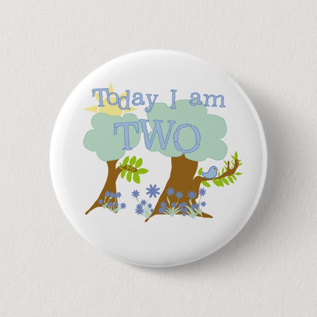 Badge Rond 5 Cm Bluebird 2nd Birthday Tshirts et cadeaux (Devant)