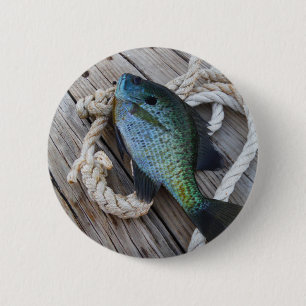 Badge Rond 5 Cm bluegill sur quai