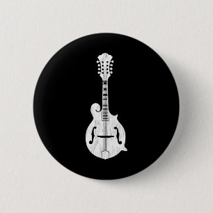 Badge Rond 5 Cm Bluegrass and Country Music Lecteur Mandolin
