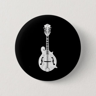 Badge Rond 5 Cm Bluegrass and Country Music Lecteur Mandolin