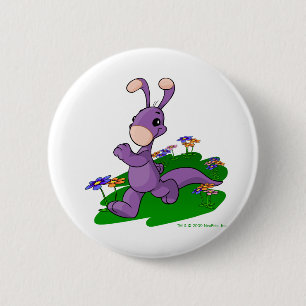 Badge Rond 5 Cm Blumaroo pourpre marchant par l'île de Roo