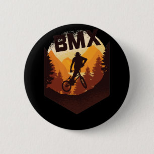 Badge Rond 5 Cm BMX in beautiful nature