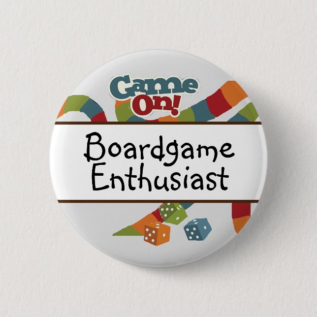 Badge Rond 5 Cm board game enthusiast , games night (Devant)