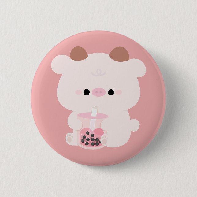 Badge Rond 5 Cm Boba Cow (Devant)