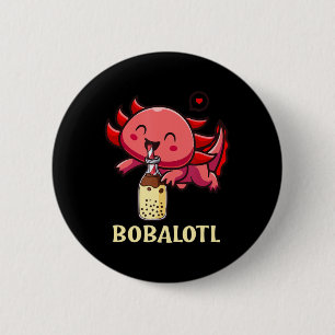 Badge Rond 5 Cm Bobalotl Axolotl Boba Tea Bubble Lait Anime Lover