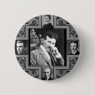 Badge Rond 5 Cm Bobine de Tesla