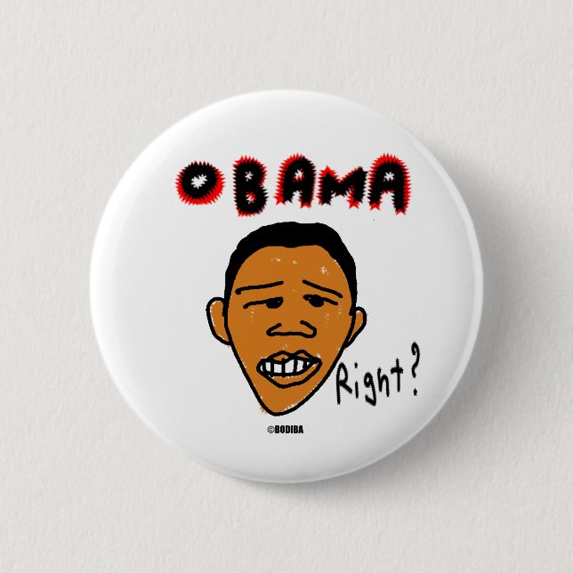 Badge Rond 5 Cm bodibaObama (Devant)