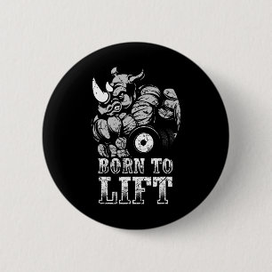 Badge Rond 5 Cm Bodybuilding Gym Fitness Training Muscle Rhino Gif