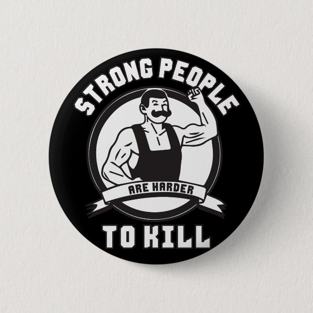 Badge Rond 5 Cm Bodybuilding - Les Personnes Fortes Sont Plus Diff (Devant)