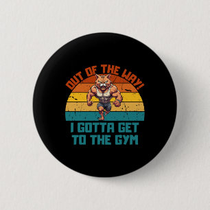 Badge Rond 5 Cm Bodybuilding Poids Chat Lifting Pour Hommes Femmes