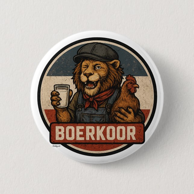 Badge Rond 5 Cm Boerkoor – Fierté de la terre (Devant)