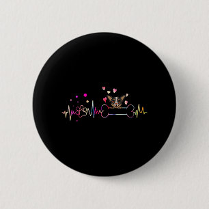Badge Rond 5 Cm Boeuf australien Coeur de chien