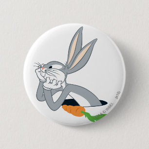 Badge Rond 5 Cm BOGS BUNNY™ avec carotte